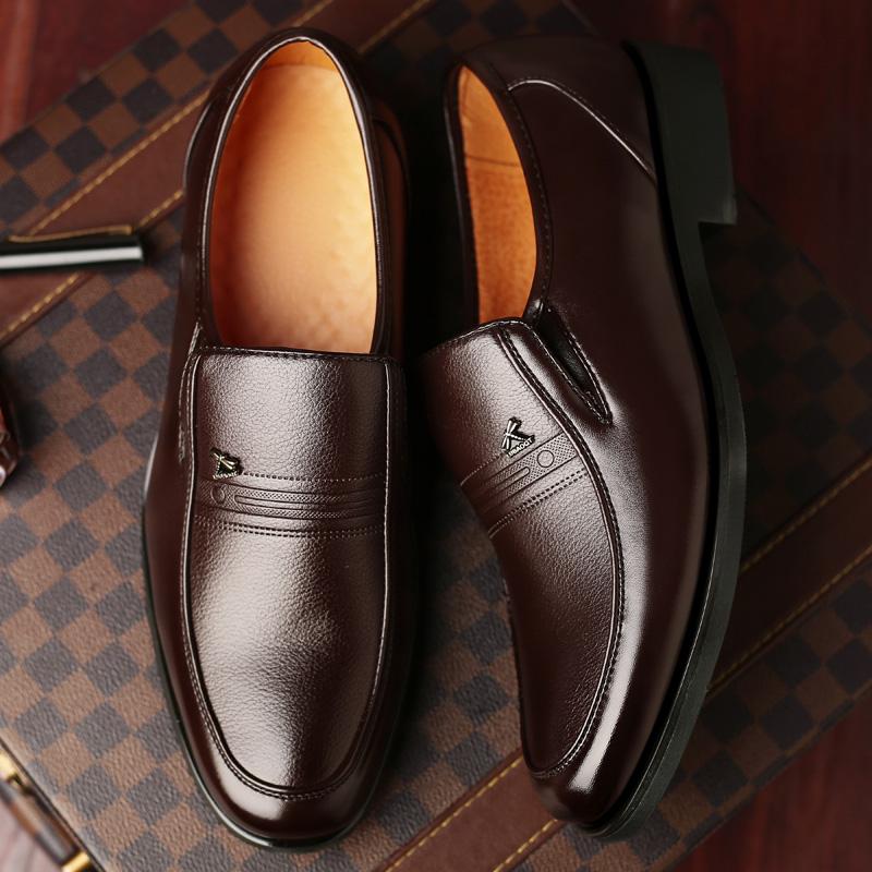 Fashion Casual Leather Shoes High Quality Comfortable Men's Loafers Business Shoes Formal Dress Shoes Slip On Office Work Shoes