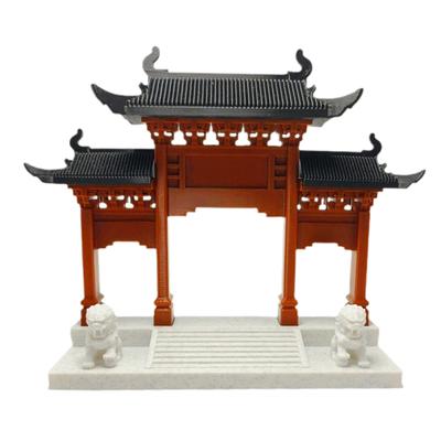 Statua Arco Commemorativo Cinese Modello di Edificio Antico Padiglione Giapponese Decorazione Roccioso in Miniatura Acquario Ornamento Bonsai