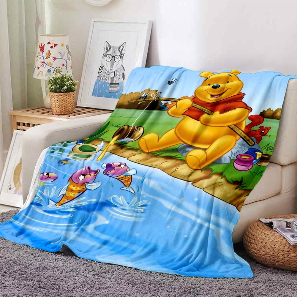 Piglet Adventure Flannel Blanket Super Soft Warm Cozy Blanket For Sofa Bed Office Travel Allseason Home Decor Gift
