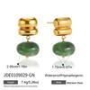 Multicolor Resin Drop Earrings For Women Minimalist Gold Pvd Plated Stainless Steel Earrings Fashion Jewelry Gift