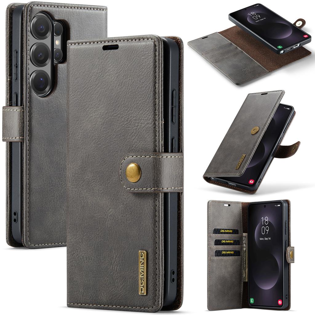 Portafoglio con Slot per Biglietti da Visita Staccabile 2 in 1 Custodia a Libro in Pelle per Samsung Galaxy S26 Ultra S25 Plus S24 A17 A16 A35 Cover