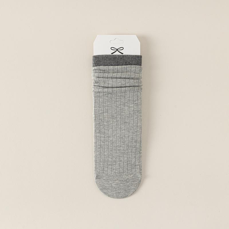 

10Pair Retro Color Matching Socks Women S Autumn Boneless All-In-One Machine Micro-Pressure Medium Tube Cotton Socks Stripped Vertical Pattern Coffee One size fits all серый