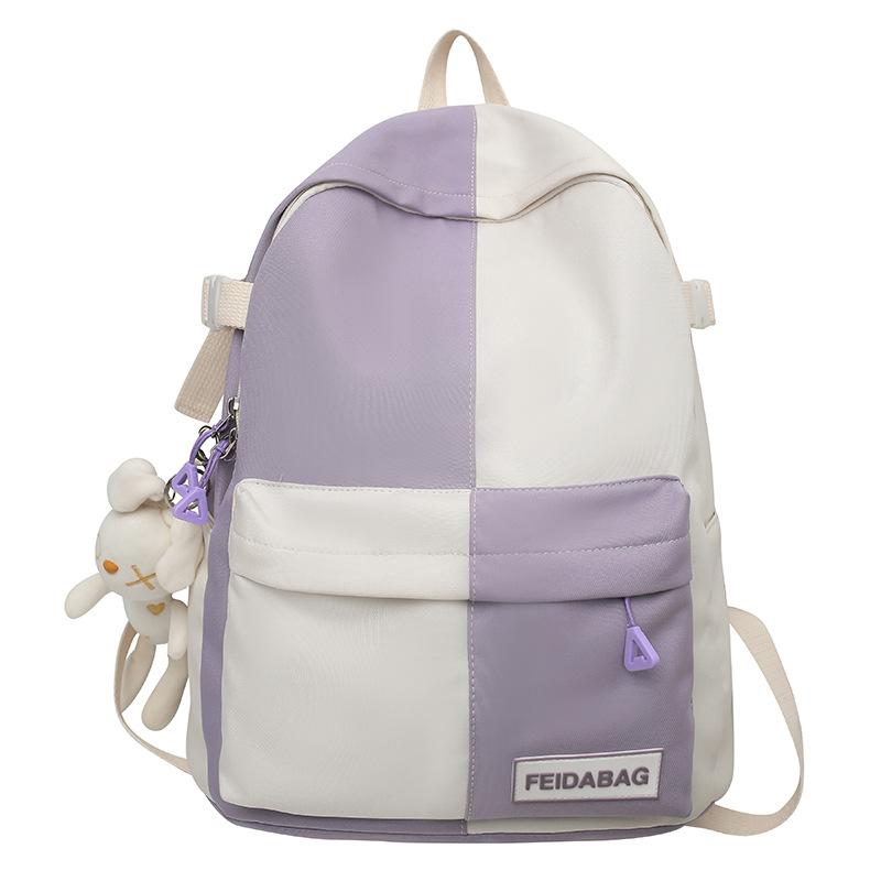 Girls and Children Primary School Students Color-blocking Middle School Students Junior High School Backpack
