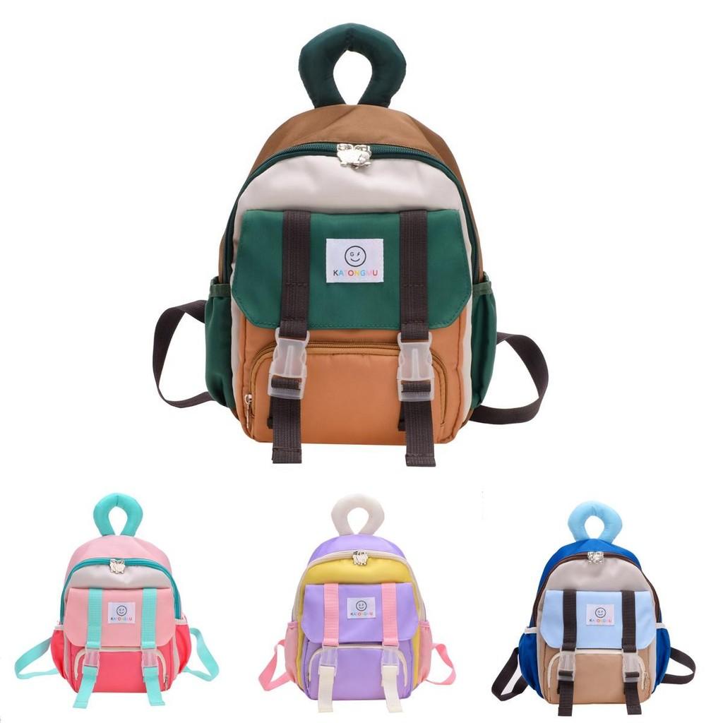 Trendy Color Block Large Capacity Backpack For Boys And Girls Perfect For Kindergarten
