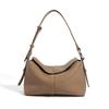 New first-layer cowhide commuter shoulder pillow bag, niche leather crossbody high-end large-capacity handbag for women