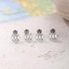 1Pc G23 Titanium Labret Ear Tragus Earring Stud Internally Threaded Zircon Lip Rings Cartilage Helix Piercing Body Jewelry 16G