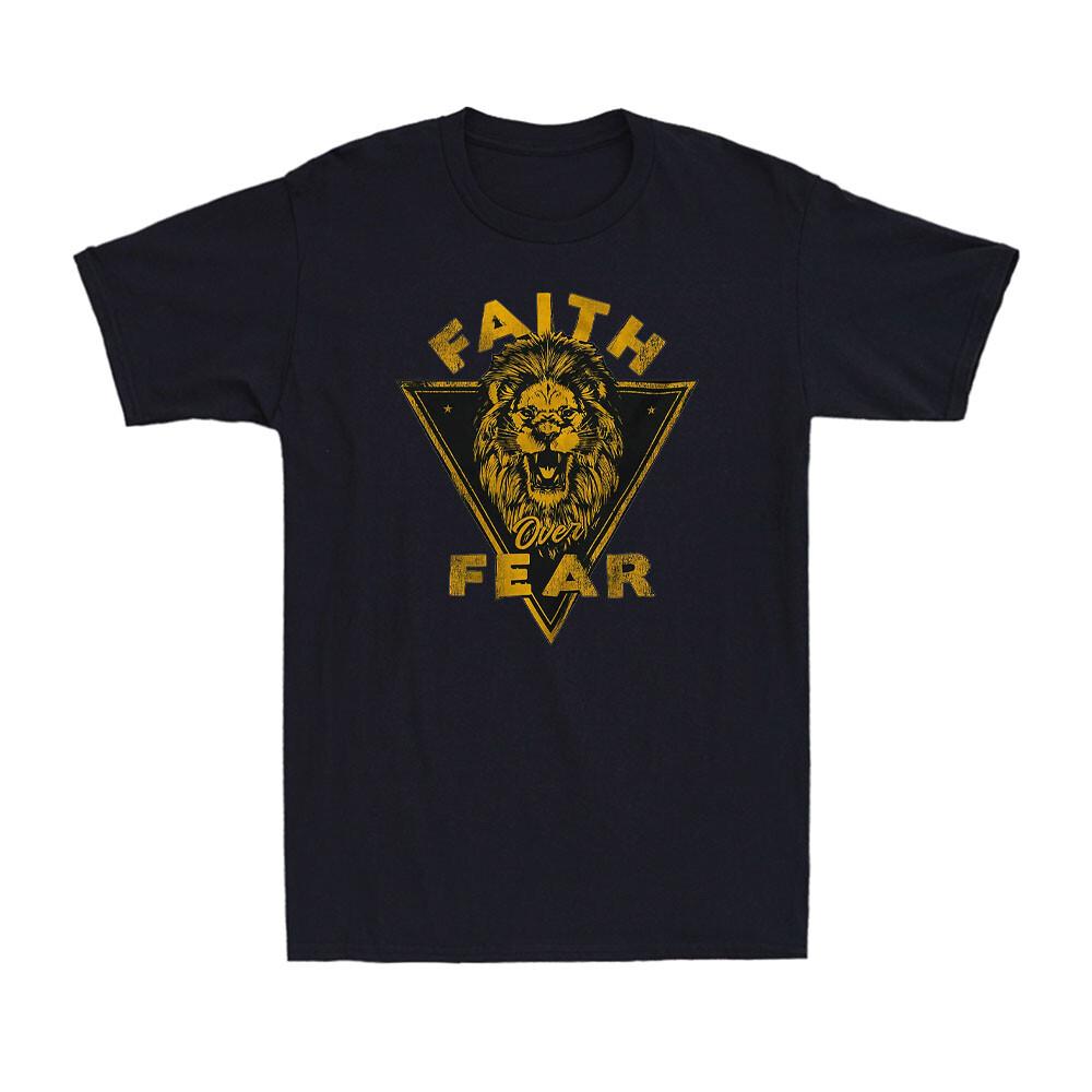 Faith Christian Lion of Judah Christian Beliefs Vintage Men s T-Shirt XXXL