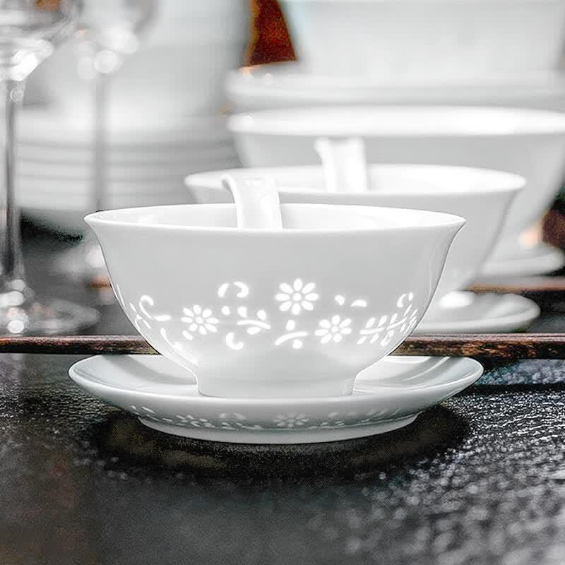 Jingdezhen Linglong Porcelain Tableware Set
