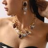 Literature Collarbone Chain Personality Vintage Earring Punk Multi Pendant Chain Necklace  Autumn