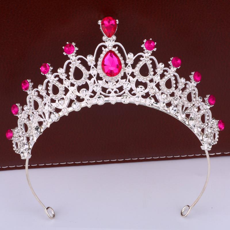 Retro Bridal Crown Tiara Princess Prom Party Queen Hair Crown Alloy Rhinestone Crown