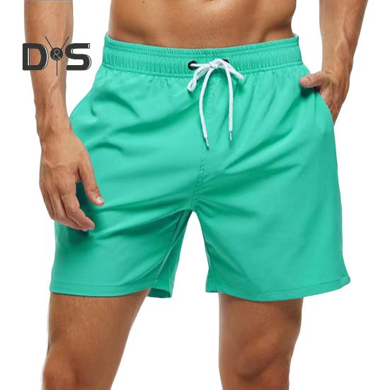Pantaloni Scurți de Plajă pentru Bărbați Talie cu Șnur Ajustabili Croială Lejeră Pantaloni Casual cu Buzunare Culoare Solidă Pantaloni Versatili pentru Purtare Zilnică