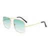 Fashion Metal Sunglasses Outdoor Men'S Square Double Beam Large Frame Driving Sunglasses Women