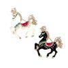Fashion Zodiac Animal Enamel Horse Brooches For Women Clothing Coat Jewelry Accessories Gifts