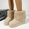New snow boots autumn and winter Bosi new thick-soled round head fluffy trousers and boots for women
