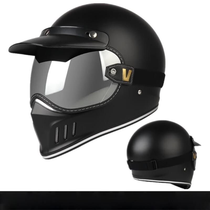 Lishi Retro Full-Face Motorcycle Helmet M-2XL