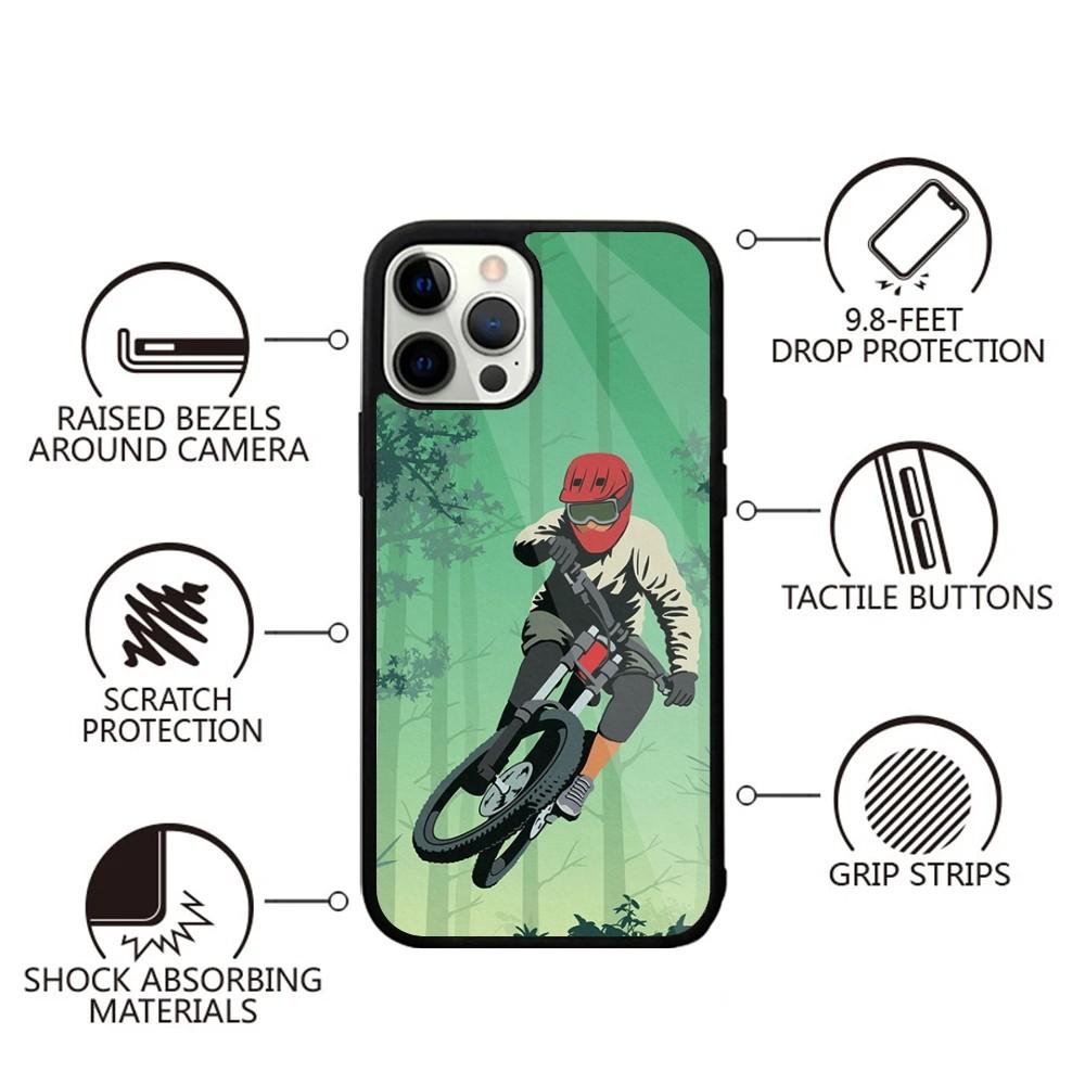 Amazing Mountain Bike Bicycle Phone Case For iPhone 15,14,13,12,11,Plus,Pro,Max Mini Magsafe Magnetic Wireless Charging