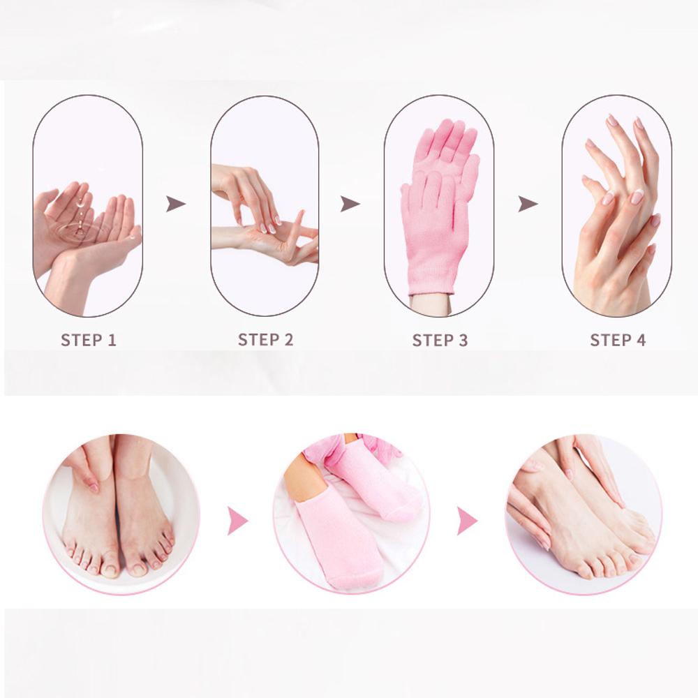 SPA Gel Socks Essential Oil Gloves Moisturizing Whitening Beauty Hand Foot Care Silicone Socks