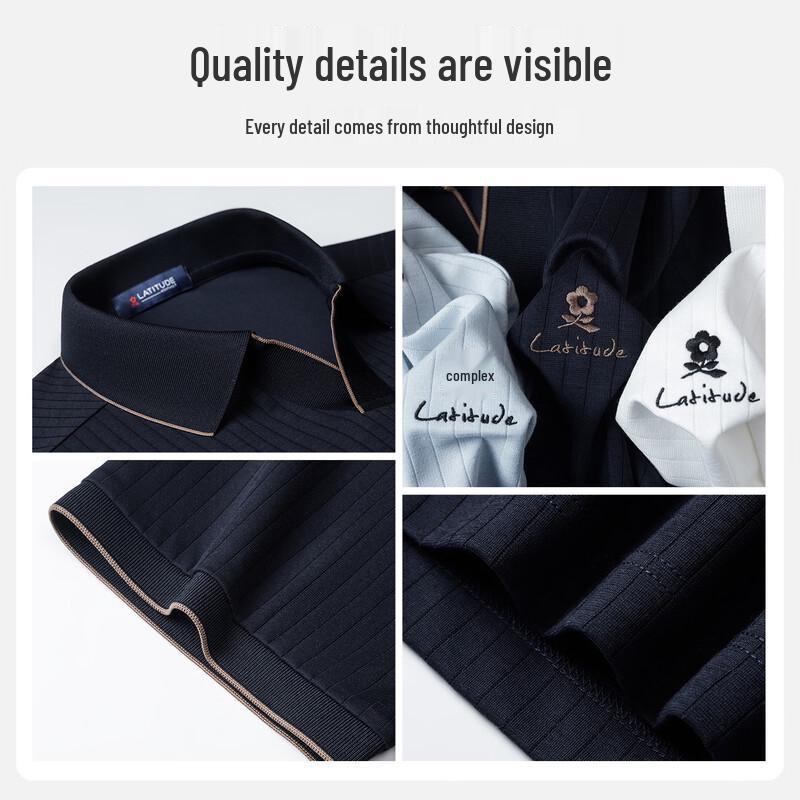 MONTAGUT Men's Mercerized Cotton Polo Shirt