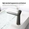 Basin Faucet Gunmetal Bathroom Tap Round Single Handle Single Hole Hot And Cold Water Deck Mounted Sink Mixer