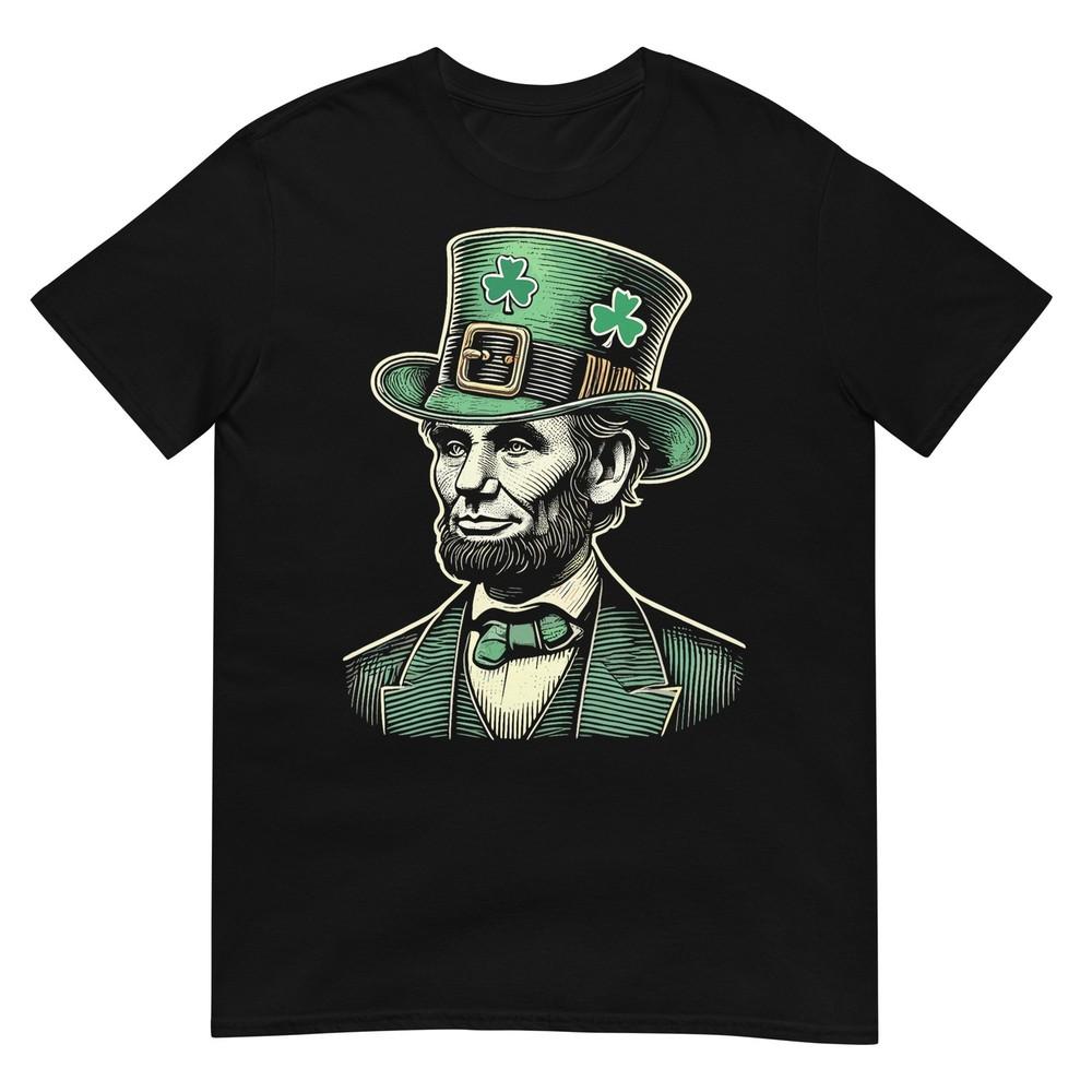 Unisex Patriotic St Patricks Day Irish Abraham Lincoln Funny TShirt