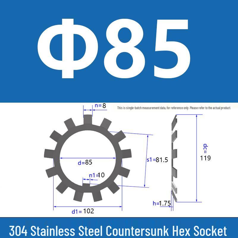 304 Stainless Steel Locking Stop Washer Nut, Round, DIN5406, In Stock