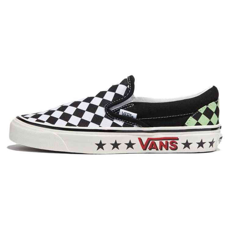 Vans Slip-On Series 98 Comfortable Style Low-Top Skate Shoes Unisex Sneakers Black White Green VN0A7Q58BZW