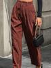Women's Retro Corduroy Harem Pants: Elastic Waist, Slim Fit, Versatile for Autumn/Winter