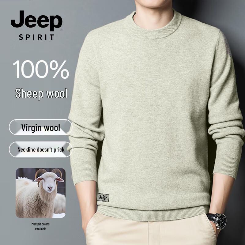 

JEEP SPIRIT Men s Winter Warm Round Neck Pullover Sweater L
