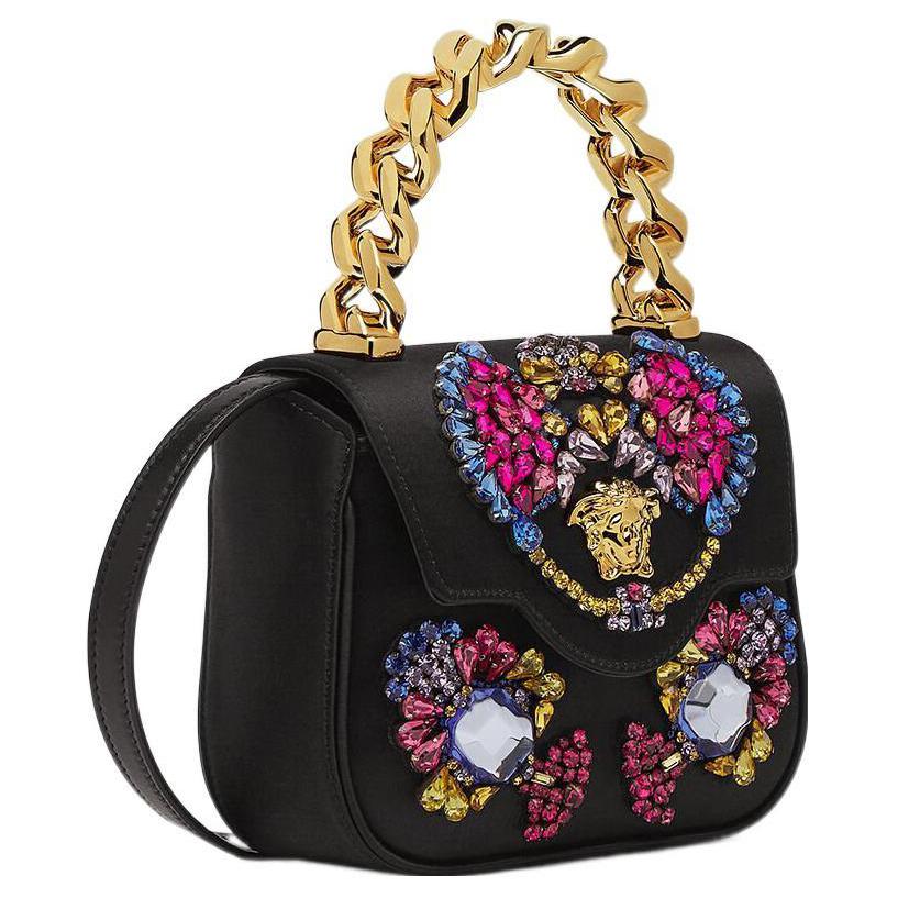 Versace La Medusa Mini-Tasche Schwarz/Gold Damen-Taschen 1003016-1A04293-1B00V