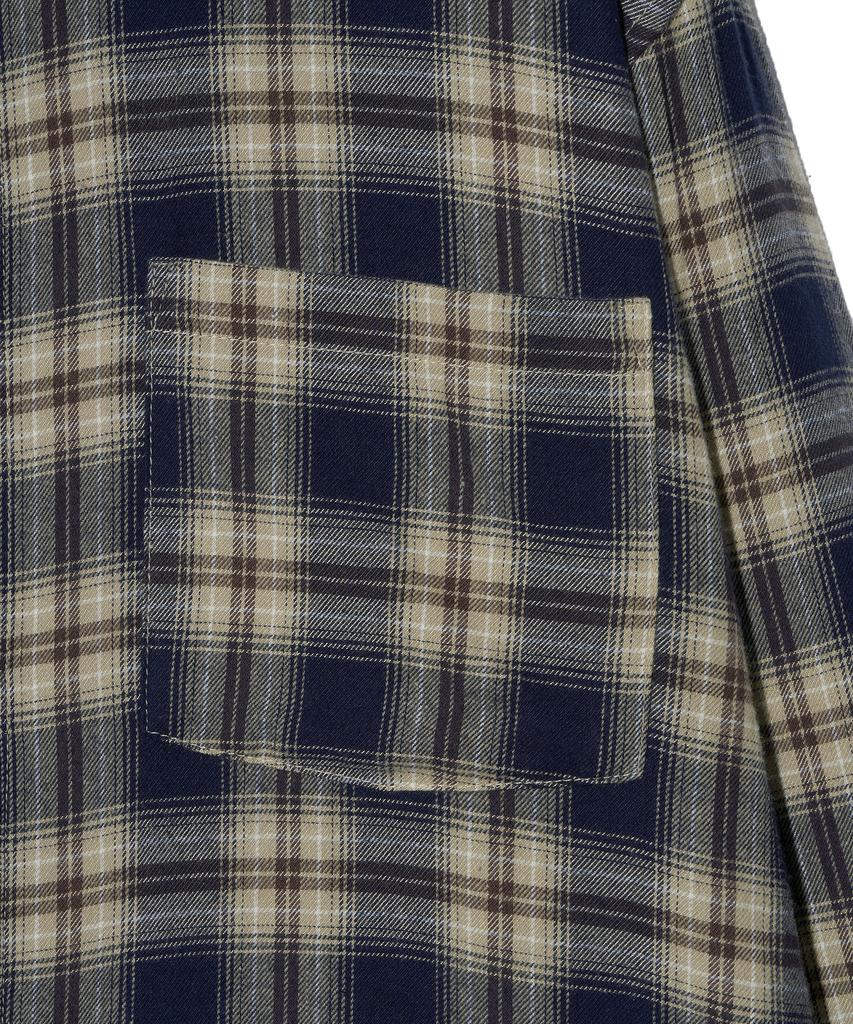 PHYSICAL DEPARTMENT Flannel District Tartan Check Shirt_Navy