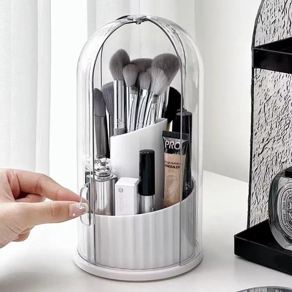 Large Capacity Makeup Brush Holder Dustproof Lipstick Eye Shadow Storage Box  Office