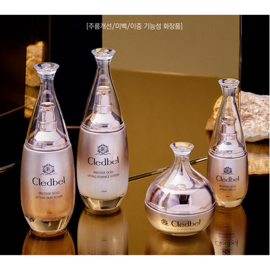 CLEDBEL Gold Lifting Skincare Set (Toner 110ml / Lotion 110ml / Serum 35ml / Cream 60ml)
