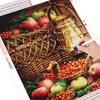 Diamantová malba Celá kulatá sada Ovoce Domácí dekorace Displej Výšivka Ruční práce Apple Wall Art