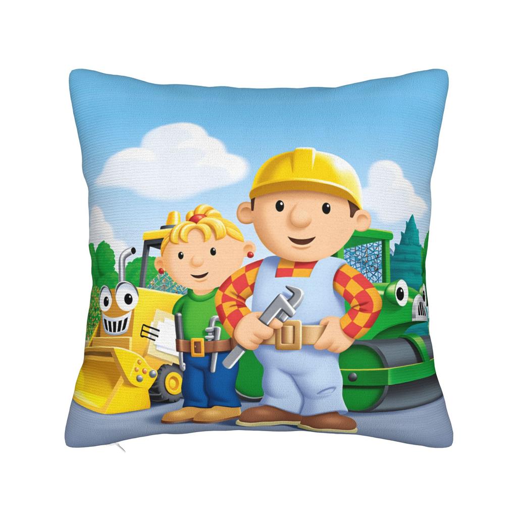 Cartoon B-Bob B-Builder Pillow Case Custom Pillow Cover For Living Room Sofa Fashion Pillowcases
