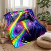 Colorful Gaming Joyride Blanket Personalized Name Flannel Blanket Soft Cozy Plush Throw for Sofa Bed Lightweight Home Decor