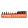 12Pcs Hex Bit Set Metric 1/4 Shank for Drill Electric Screwdriver S2 Alloy Steel 25mm with Storage H