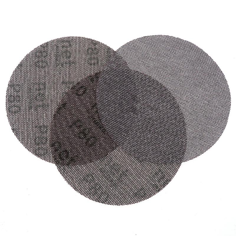 15 Pcs 5 Inch 125mm Mesh Abrasive Dust Free Sanding Discs Anti-blocking Dry Grinding Sandpaper 80 To 320 Grit Removal and Finish