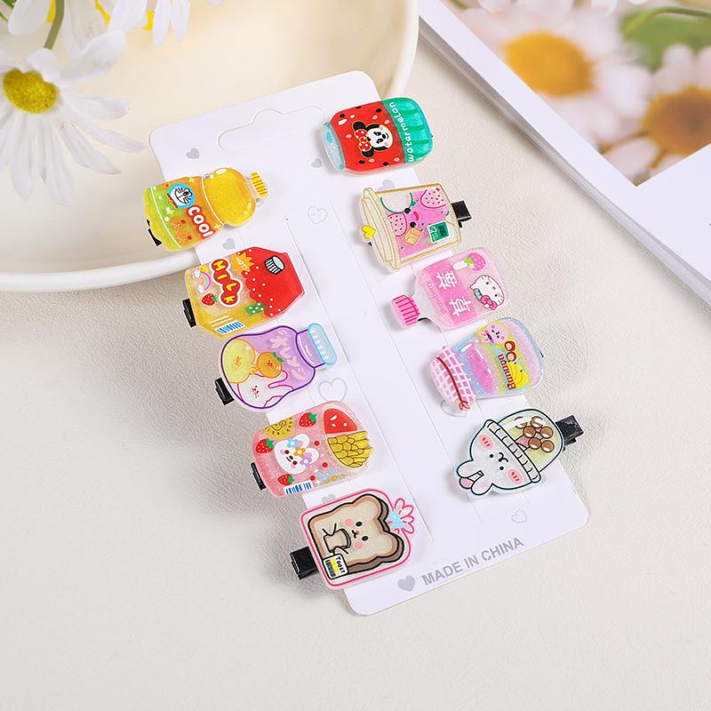 10 bucăți/set noi agrafe de păr cu unicorn drăguț de desene animate pentru fete, agrafe de păr colorate, dulci, pentru copii, accesorii de păr pentru fete