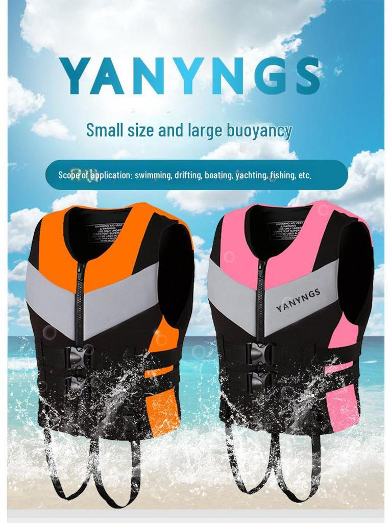 Adult Life Jacket with High Buoyancy and Thickened Fishing Vest for Swimming, Snorkeling, Boating, and Water Rescue