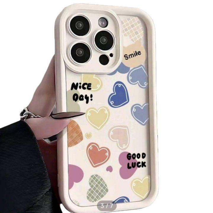 Colorful Heart Graffiti Phone Case for iPhone 17 Pro Max/16/15/14/13 Pro