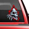 3D Demon Skull Car Decals Auto Window Bumper Body Windshield Ornament Water-Repellent Vinyl Decals Skeleton Vehicle Accessories