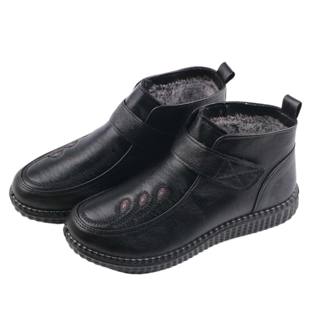 Women's Winter Cotton Shoes - Warm, Velvet-Lined, Middle-Aged & Elderly Style