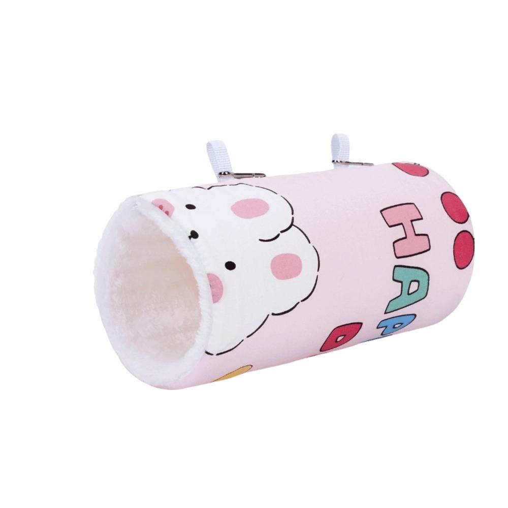 Cartoon Pattern Hamster Plush Tunnel Thickened Pet Play Tunnel for Guinea Pig Mice