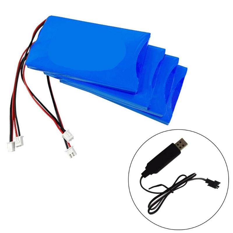 Portable 2Pin Plug USB Charger Cable For 3.7V 18650 Battery Remote Model Electric Toy Aircraft Charging Accessories