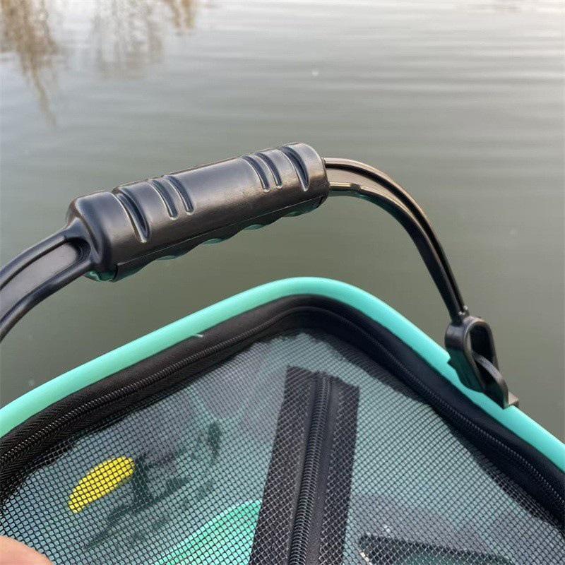 Transparent Portable Outdoor Fishing Bucket with EVA Handle - Thickened Live Fish Keeper and Lure Bucket