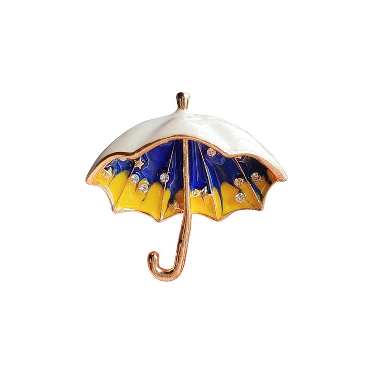 Starry Sky Umbrella Brooch for Men and Women Fashionable Alloy Oil Dripping Clothing Brooch DIY Party Banquet Jewelry 2026