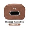 Universal Car Tissue Container Checkered Leather Auto Tissue Box For Volkswagen VW Passat B5 B5.5 2000- 2007 2008 2009 2010 zk8