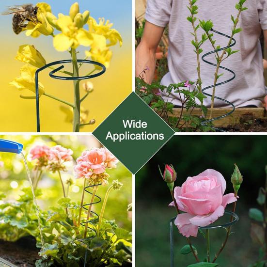 3 Pcs Plant Support Stakes Twist Tomato Stakes Spiral Plants Stakes Iron Garden Stakes Supports with Twist Ties for Climbing Plants Vines