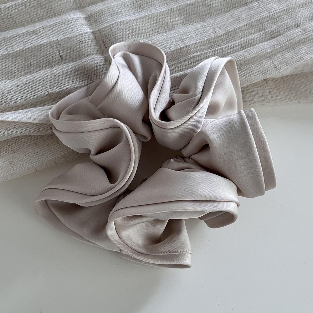 Korean StyleSatin Silk Double Cloth Satain Large Scrunchies Hair Accessories for Women High-end Elastic Bands for Girls