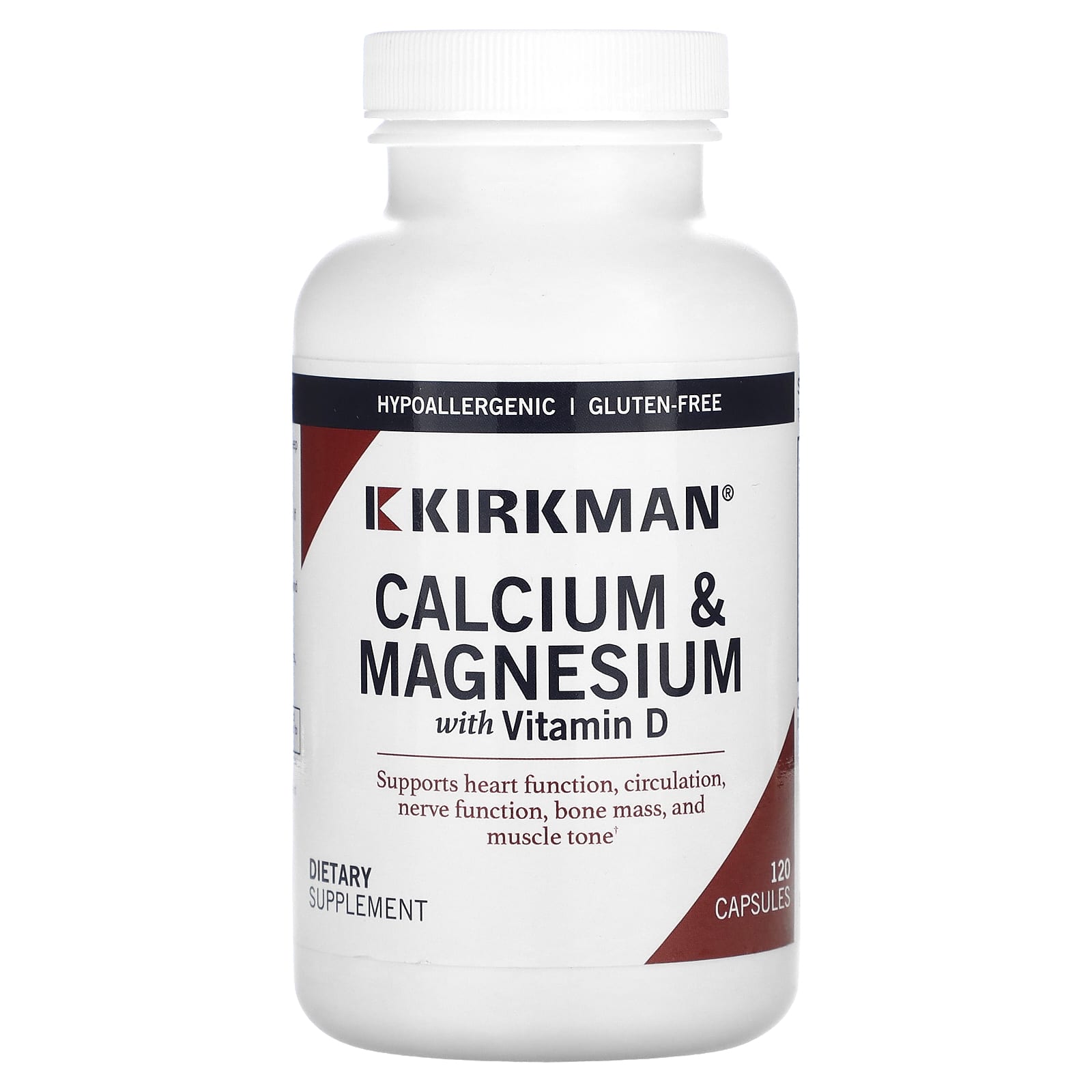 

Kirkman Labs, Calcium and Magnesium, Vitamin D, 120 Capsules